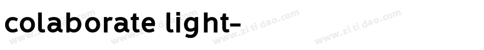 colaborate light字体转换